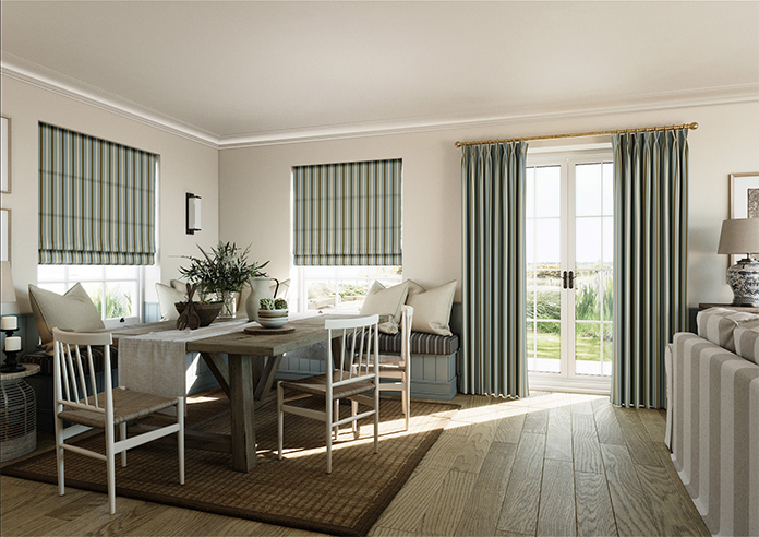 The British Stripe Co. Charles, Derwent No.1 - Twist&Fit Roman Blind - Image 7
